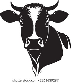 Black angus logo design template. cow, bull logo design. 