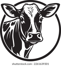 Black angus logo design template. cow, bull logo design. 