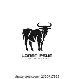 plantilla de diseño del logotipo de angus negro. diseño del logo de la granja de vacas. ilustración vectorial de vaca