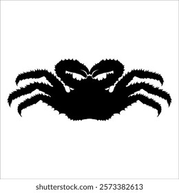 Black Animal Crab silhouette vector illustration