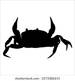 Black Animal Crab silhouette vector illustration