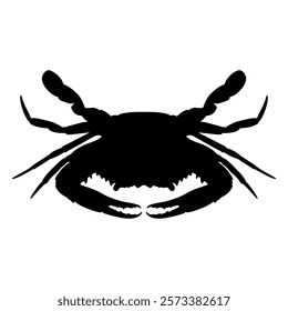 Black Animal Crab silhouette vector illustration