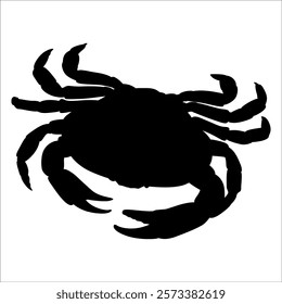 Black Animal Crab silhouette vector illustration