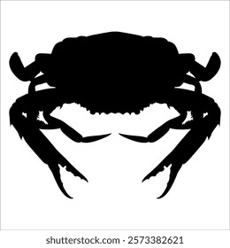 Black Animal Crab silhouette vector illustration