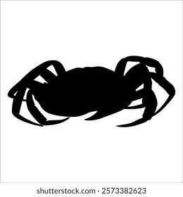 Black Animal Crab silhouette vector illustration