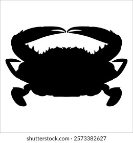 Black Animal Crab silhouette vector illustration