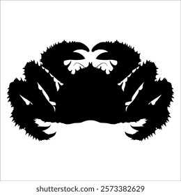 Black Animal Crab silhouette vector illustration