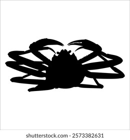 Black Animal Crab silhouette vector illustration