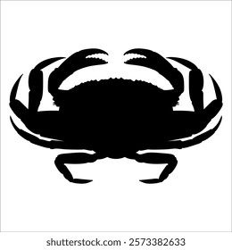 Black Animal Crab silhouette vector illustration