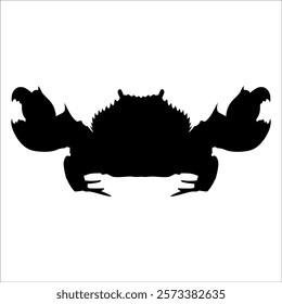 Black Animal Crab silhouette vector illustration