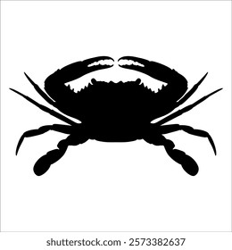 Black Animal Crab silhouette vector illustration