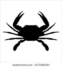 Black Animal Crab silhouette vector illustration