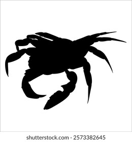 Black Animal Crab silhouette vector illustration