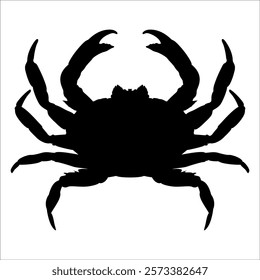 Black Animal Crab silhouette vector illustration