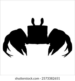 Black Animal Crab silhouette vector illustration