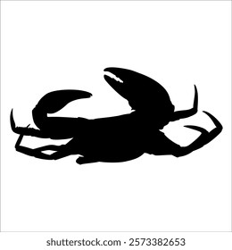 Black Animal Crab silhouette vector illustration