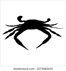 Black Animal Crab silhouette vector illustration