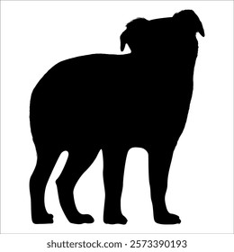 Black Animal Dog Silhouettes Vector illustration