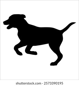 Black Animal Dog Silhouettes Vector illustration