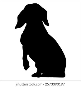 Black Animal Dog Silhouettes Vector illustration