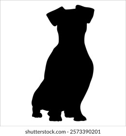 Black Animal Dog Silhouettes Vector illustration