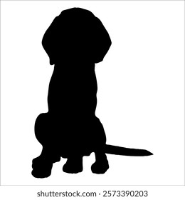 Black Animal Dog Silhouettes Vector illustration