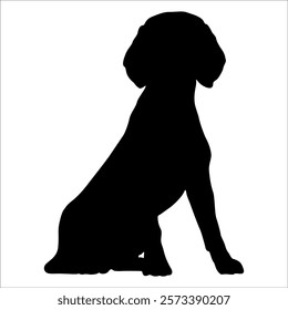 Black Animal Dog Silhouettes Vector illustration