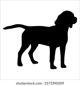 Black Animal Dog Silhouettes Vector illustration