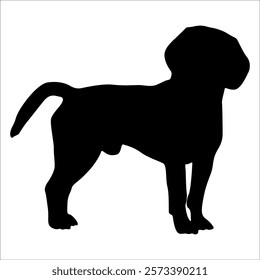 Black Animal Dog Silhouettes Vector illustration