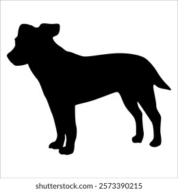 Black Animal Dog Silhouettes Vector illustration