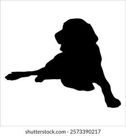 Black Animal Dog Silhouettes Vector illustration