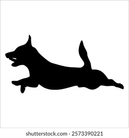 Black Animal Dog Silhouettes Vector illustration