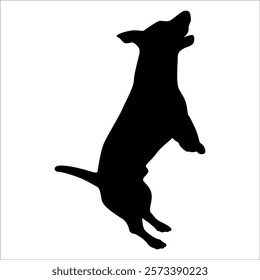 Black Animal Dog Silhouettes Vector illustration