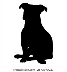 Black Animal Dog Silhouettes Vector illustration