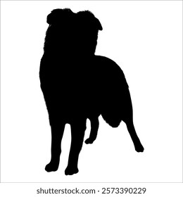 Black Animal Dog Silhouettes Vector illustration