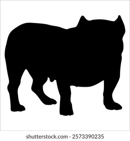 Black Animal Dog Silhouettes Vector illustration