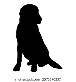 Black Animal Dog Silhouettes Vector illustration