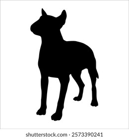 Black Animal Dog Silhouettes Vector illustration