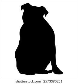 Black Animal Dog Silhouettes Vector illustration