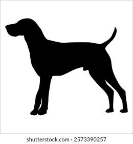 Black Animal Dog Silhouettes Vector illustration