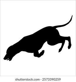 Black Animal Dog Silhouettes Vector illustration