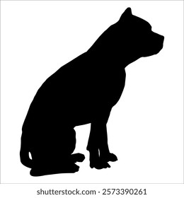 Black Animal Dog Silhouettes Vector illustration