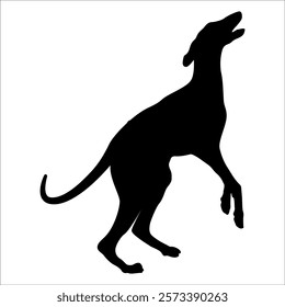 Black Animal Dog Silhouettes Vector illustration