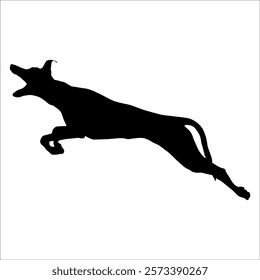 Black Animal Dog Silhouettes Vector illustration