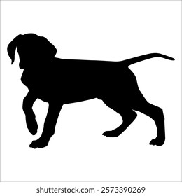 Black Animal Dog Silhouettes Vector illustration