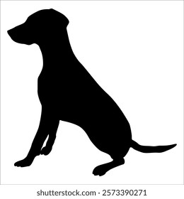 Black Animal Dog Silhouettes Vector illustration