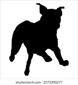 Black Animal Dog Silhouettes Vector illustration