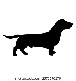 Black Animal Dog Silhouettes Vector illustration