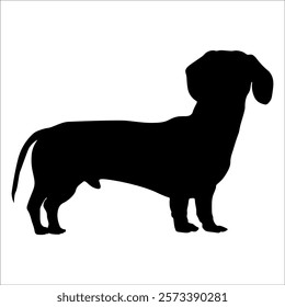 Black Animal Dog Silhouettes Vector illustration