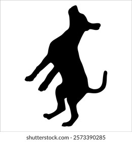 Black Animal Dog Silhouettes Vector illustration